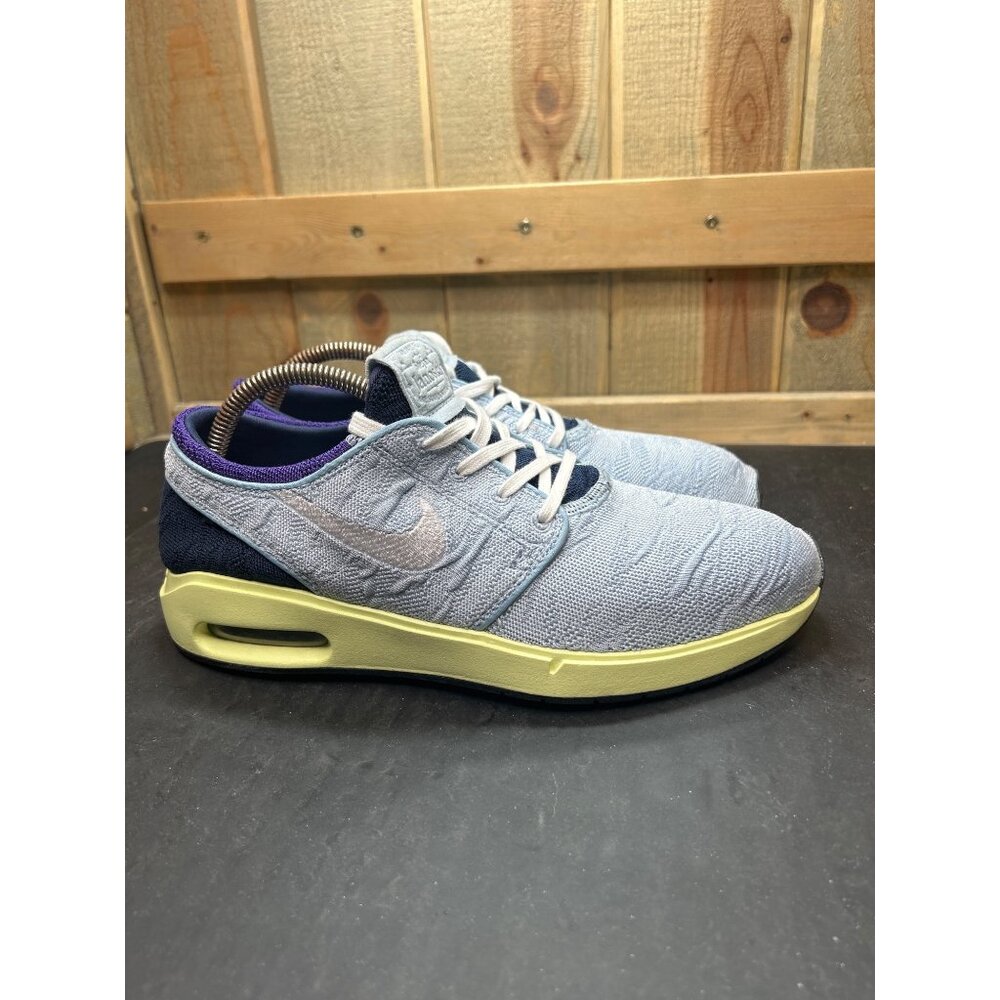 RARE Nike Air Max Janoski 2 SB Light Armory Blue Skateboarding Shoes Size 9